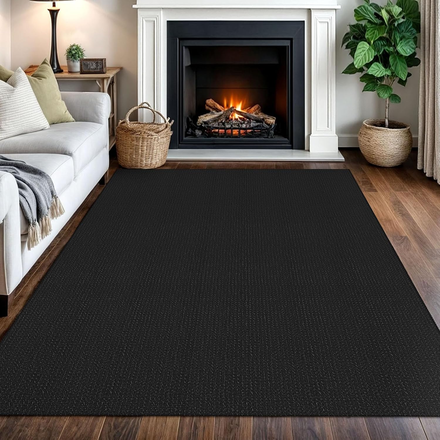 IOHOUZE Small Area Rug 2x3 Washable Woven Rugs for Entryway Non Slip Rubber Backed Kitchen Rugs Indoor Outdoor Doormat Throw Rug Floor Carpet for Entrance Front Door, Orange/Tan/Brown