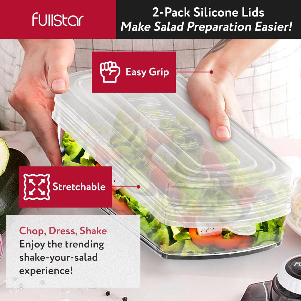 fullstar Bundle: Compact Chopper and 2 Silicone Lids