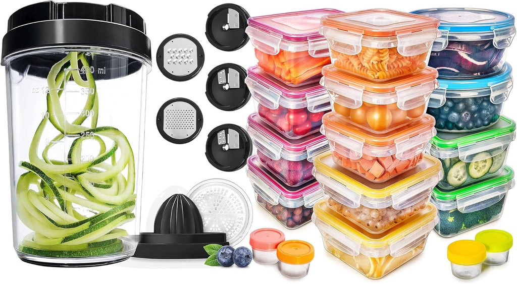 fullstar Spiralizer 6 in 1 + 34 Pack Food Container