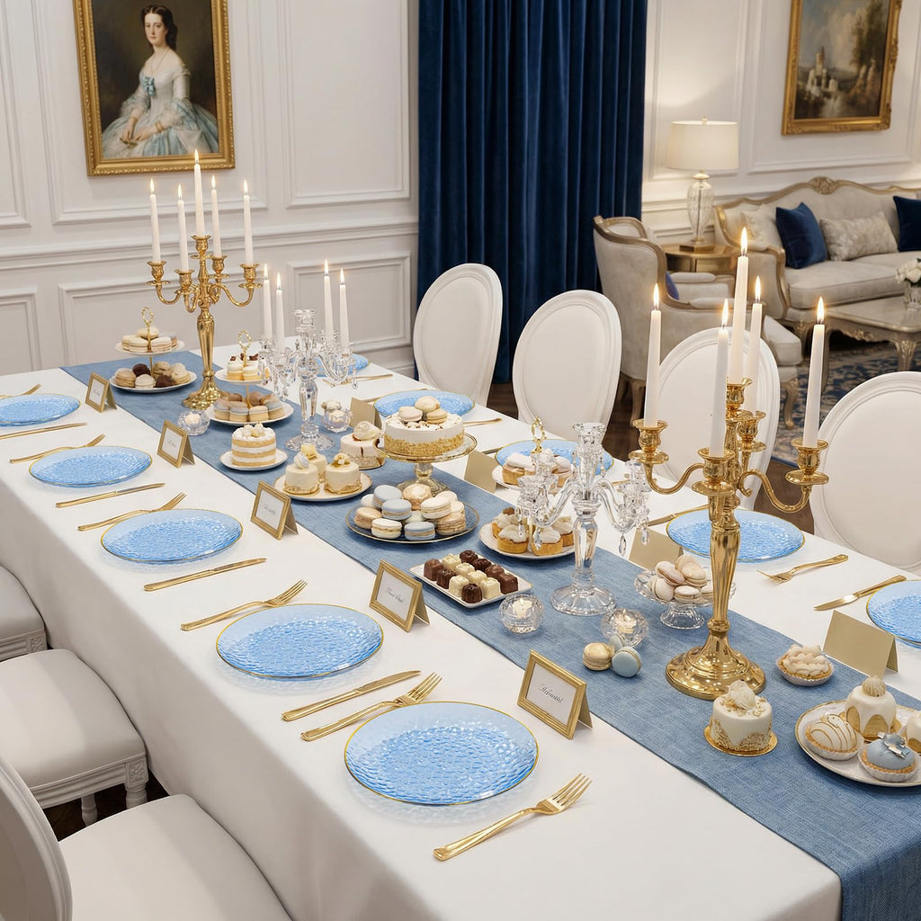 DaYammi 240Pcs Gold Plastic Plates Including 120Pcs Dessert Plates and 120Pcs Cake Forks,Hammered Party Plate,Clear Gold Appetizer plates Heavy duty Disposable Plastic Plate for Party Wedding Birthday