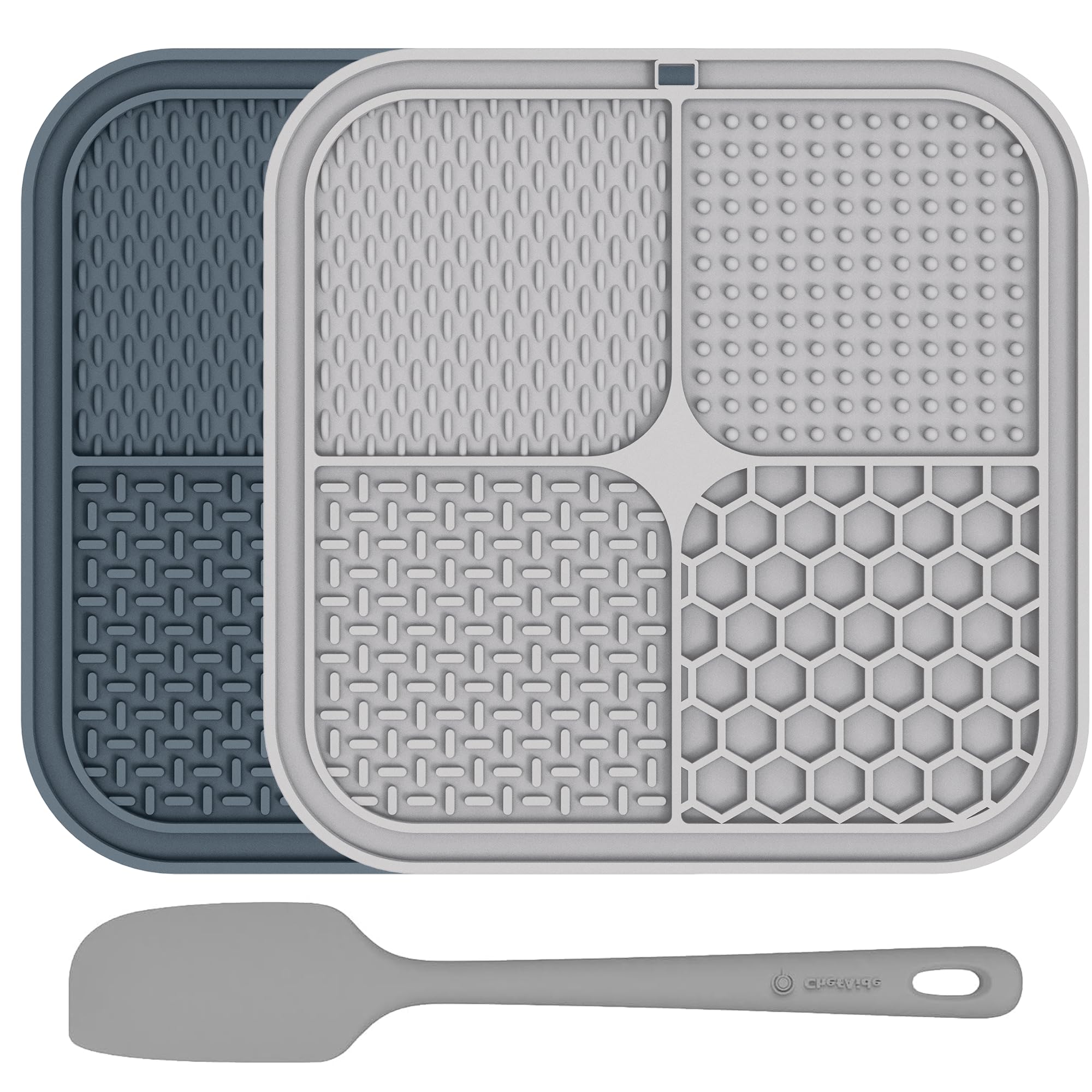 2 Pack Lick Mat for Dogs,Cats,Upgraded 8.5×8.5 inches Licking Mats with Suction Cups,Slow Feeder Licking Pad for Anxiety Relief and Boredom Reducer,Suitable for Dog Training Set 2