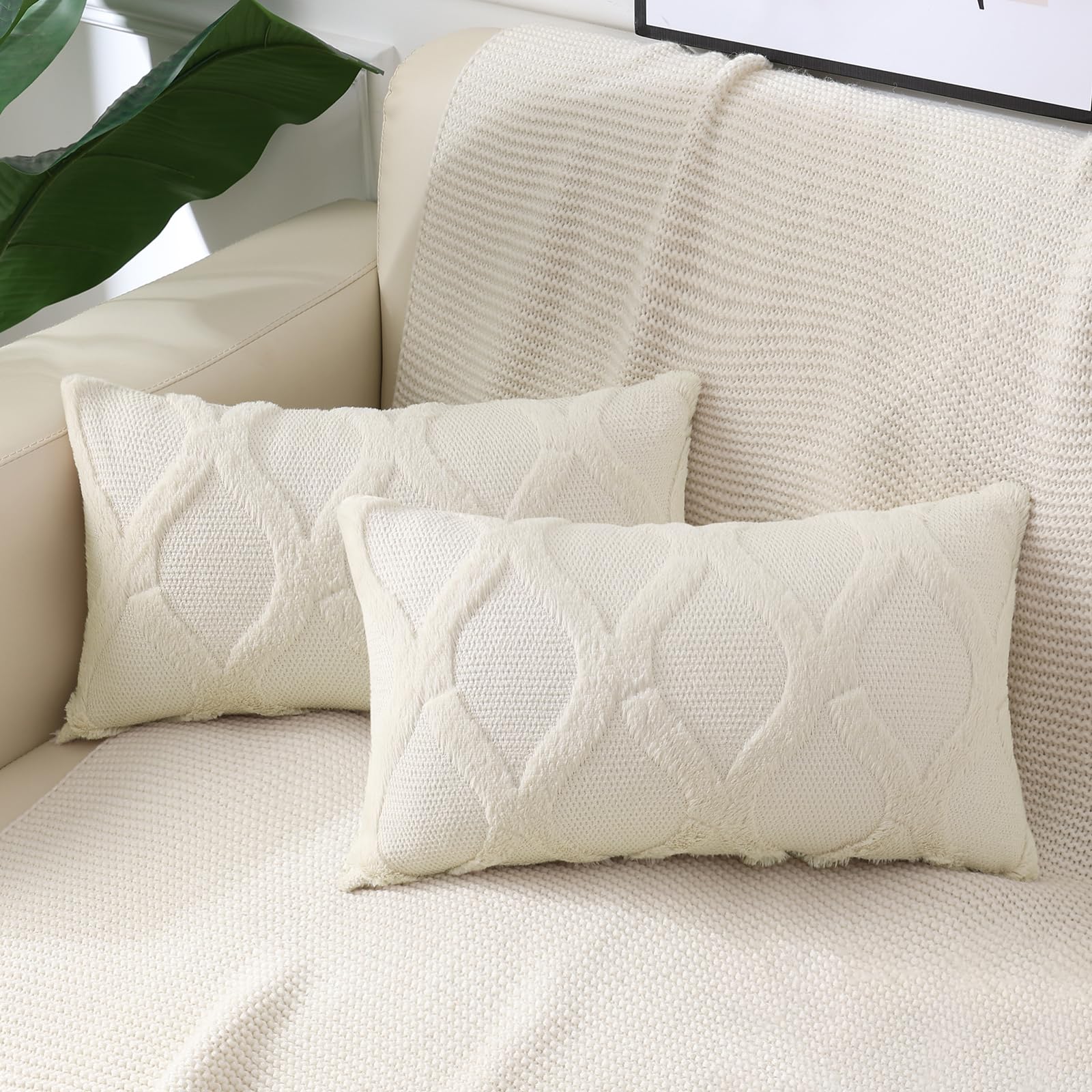 Faux Fur Throw Pillow Covers