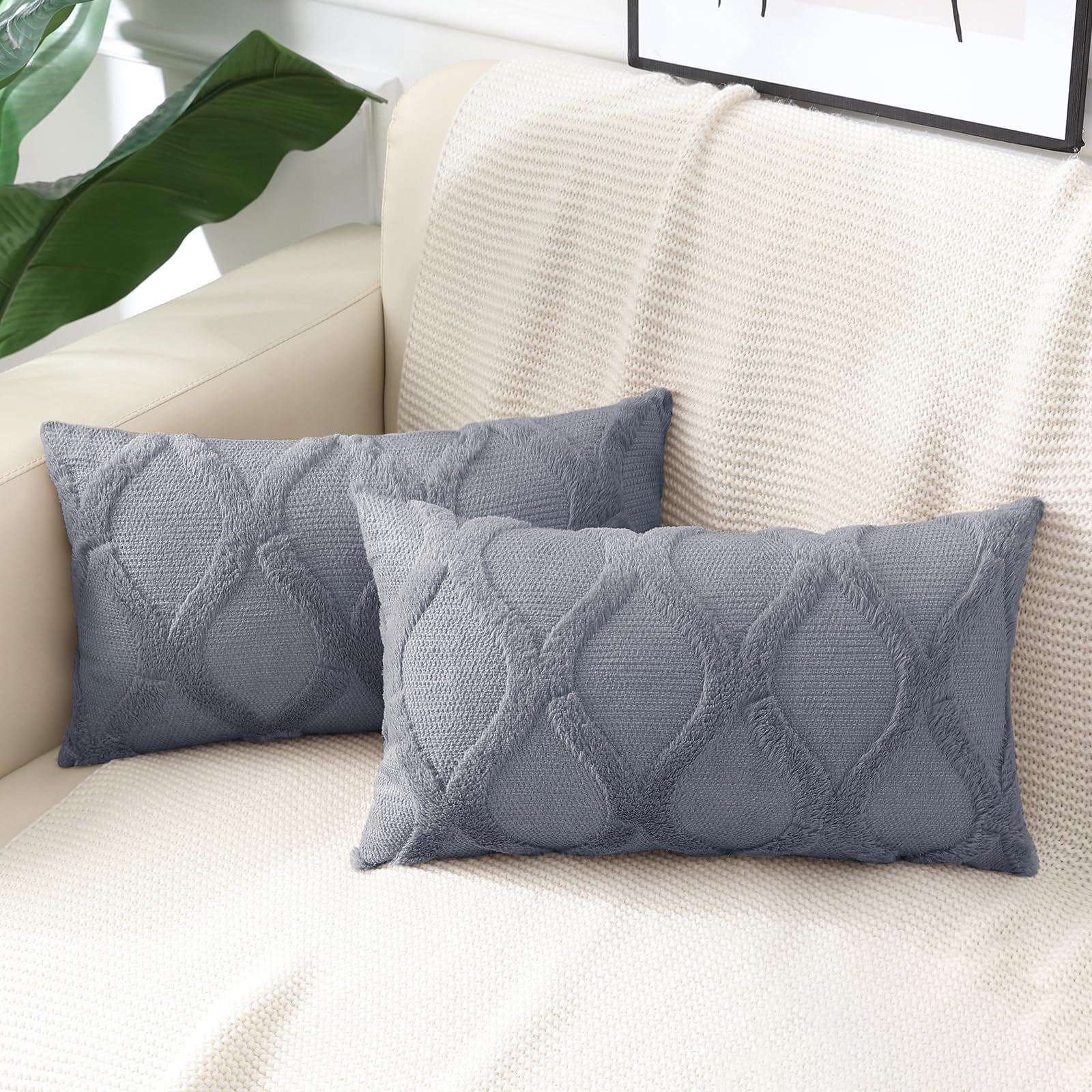Faux Fur Throw Pillow Covers