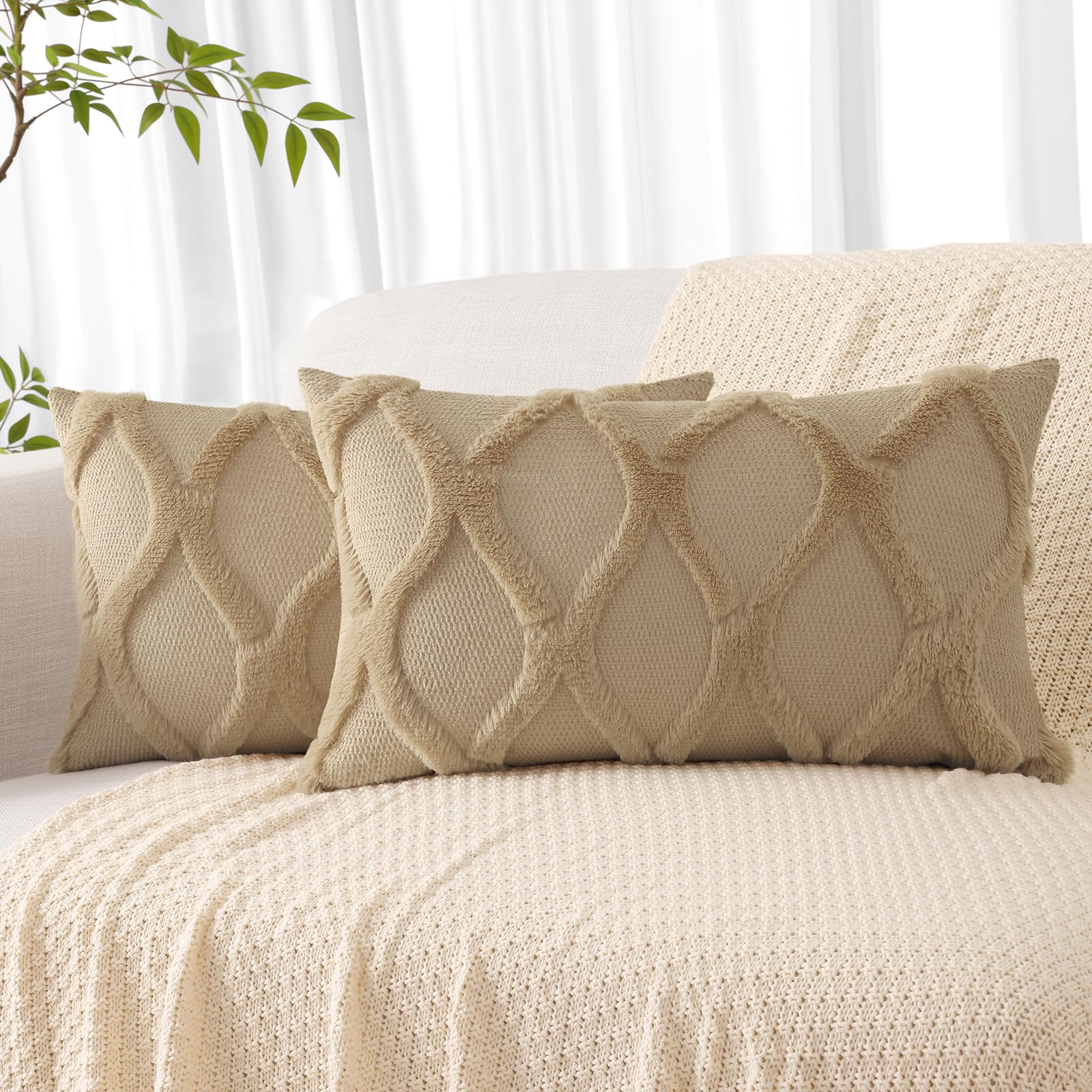 Faux Fur Throw Pillow Covers