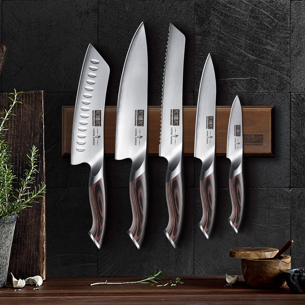 HOSHANHO 3.75 inch Paring Knife, Japanese High Carbon Stainless Steel Small Kitchen Knives, Ultra Sharp Fruit Knife with Ergonomic Pakkawood Handle