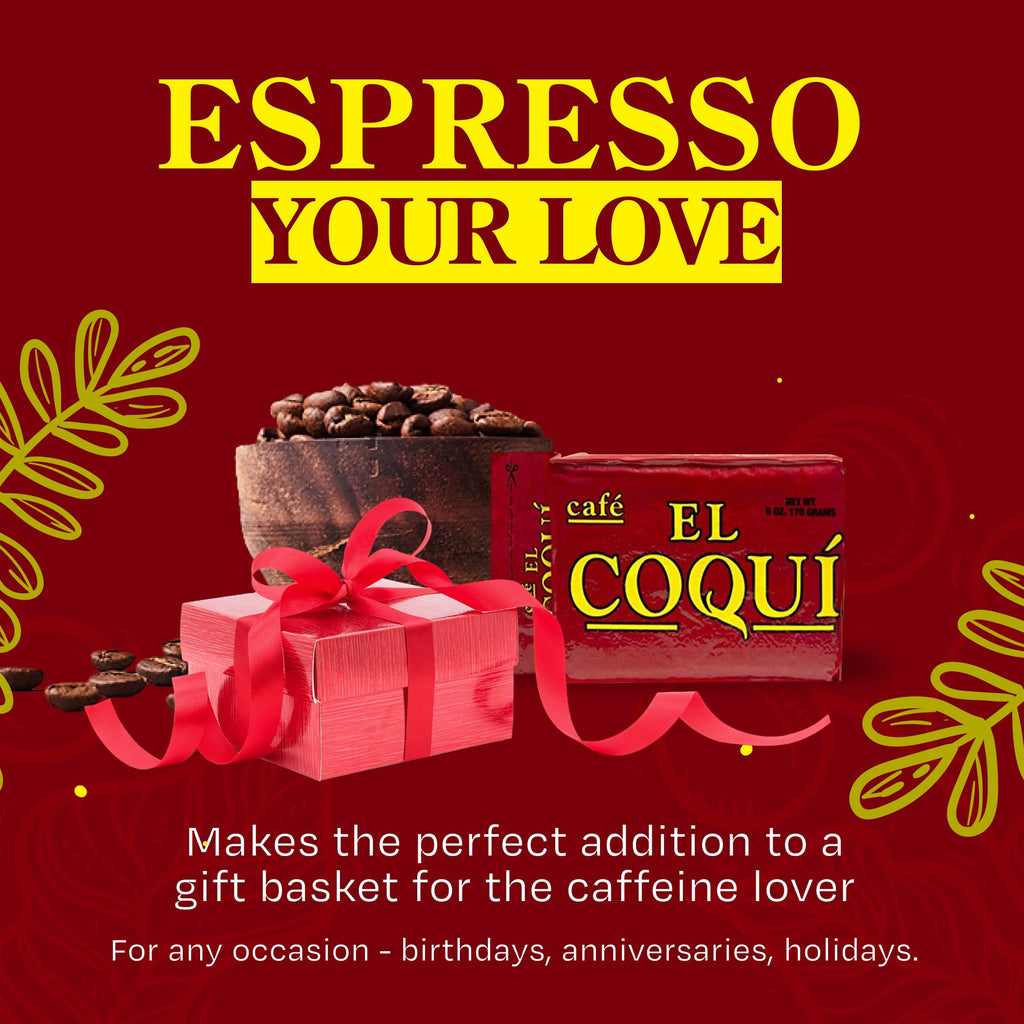 El Coquí Dark Roast Espresso Ground Coffee, Rich, Ground Coffee, Authentic Puerto Rican Style Coffee, Vacuum Sealed, Ground Espresso Beans, 6 oz (4 pack)
