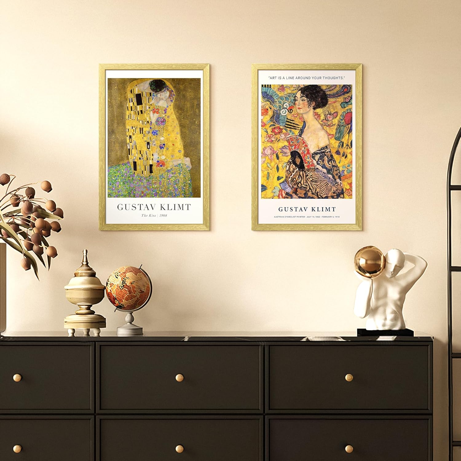 upsimples 11x17 Picture Frame, Wall Gallery Photo Frames with Engineered Wood, Gold 1 Pack