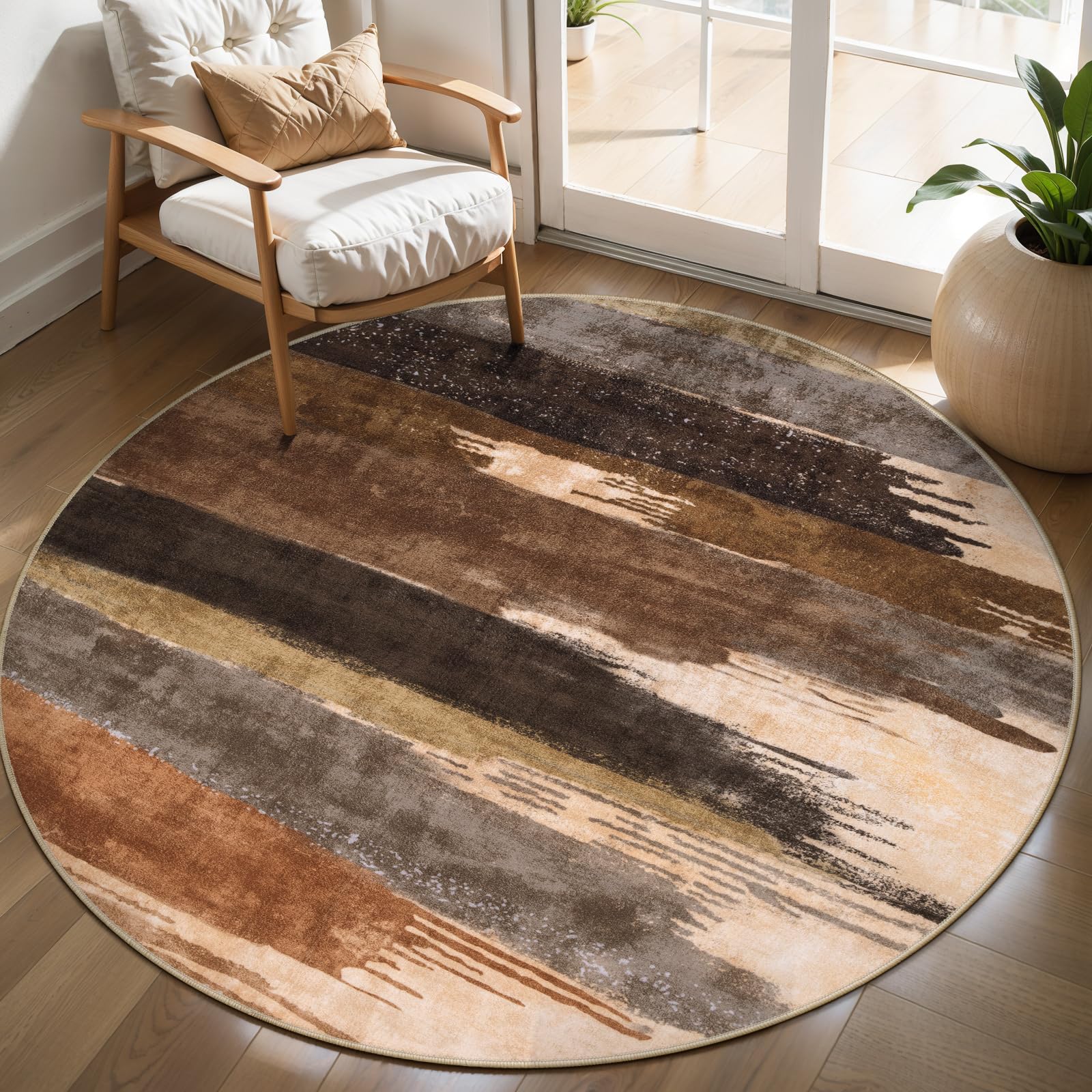 Ciicool Modern Abstract Area Rug 2x3 Washable Small Entryway Rug, Non-Slip Low Pile Throw Rug, Foldable Kitchen Bathroom Rugs, Blue Grey Floor Carpet for Entrance Living Room Bedroom Indoor Doormat