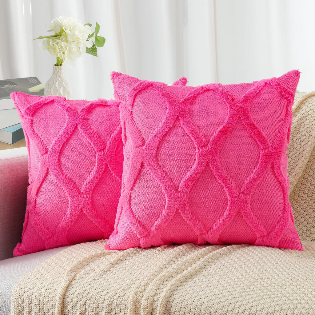 Faux Fur Throw Pillow Covers