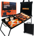 Adventure Seeka 24" Heavy Duty Folding Campfire Grill, Food-Safe Cooking Surface, Compact Folding Design, Portable Grill Grate & Griddle for Campfire Cooking, Australian Designed & Owned