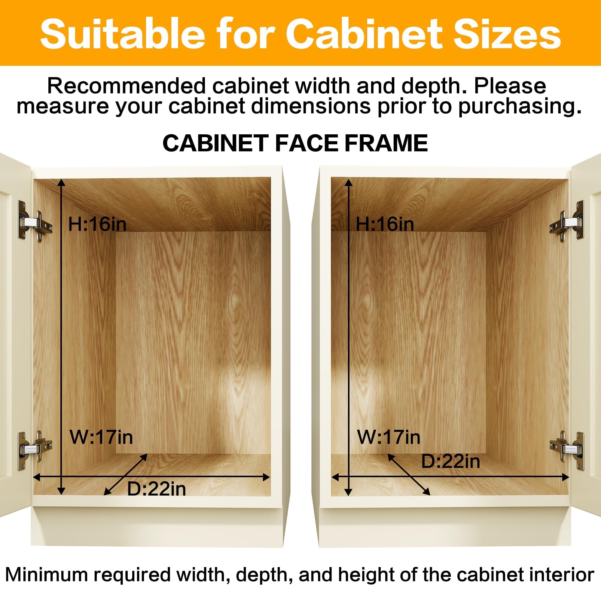 2-Tier Kitchen Cabinet,Pull Out Cabinet Organizer,Shelf and Drawer Organizer Slide Out Pantry Storaqe Basket in Multiple Sizes (12" W x21 D)