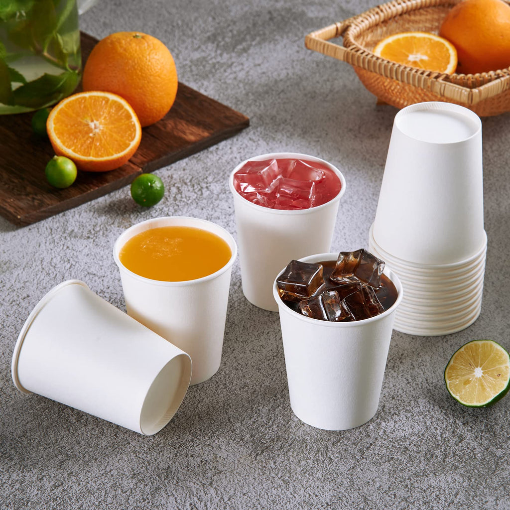 Vplus 500 Pack 12 OZ Paper Coffee Cups, Disposable 12 OZ Coffee Cups With Lids, Cold/Hot Drinking, For Home, Traveling, Stores, Office, And Events