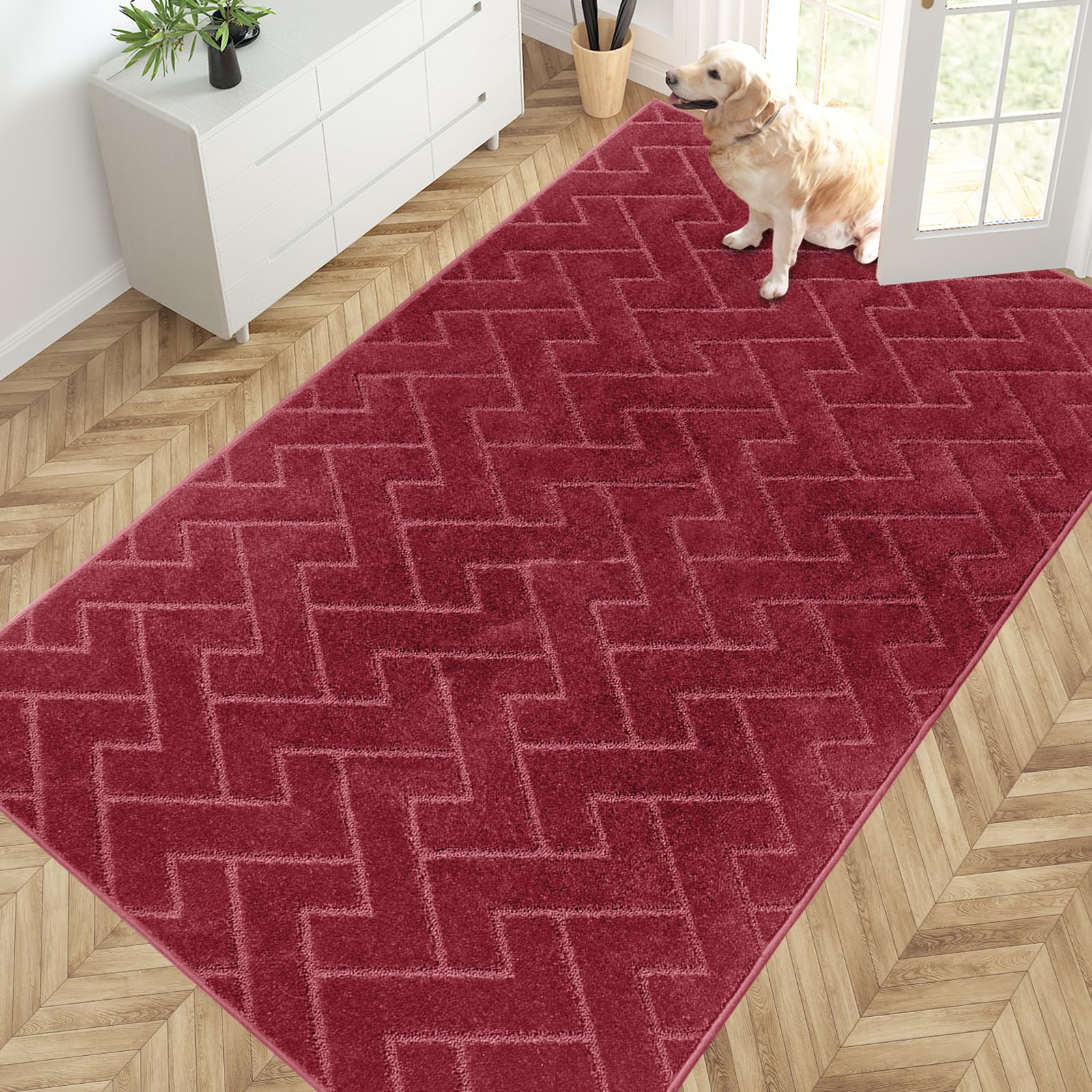PURRUGS Dirt Trapping Door Mat 20" x 31.5", Non-Slip Machine Washable Entry Rug, Dog Doormat, Indoor Front Door Mat, Super Absorbent Entryway Rug for Muddy Shoes & Paws, Taupe