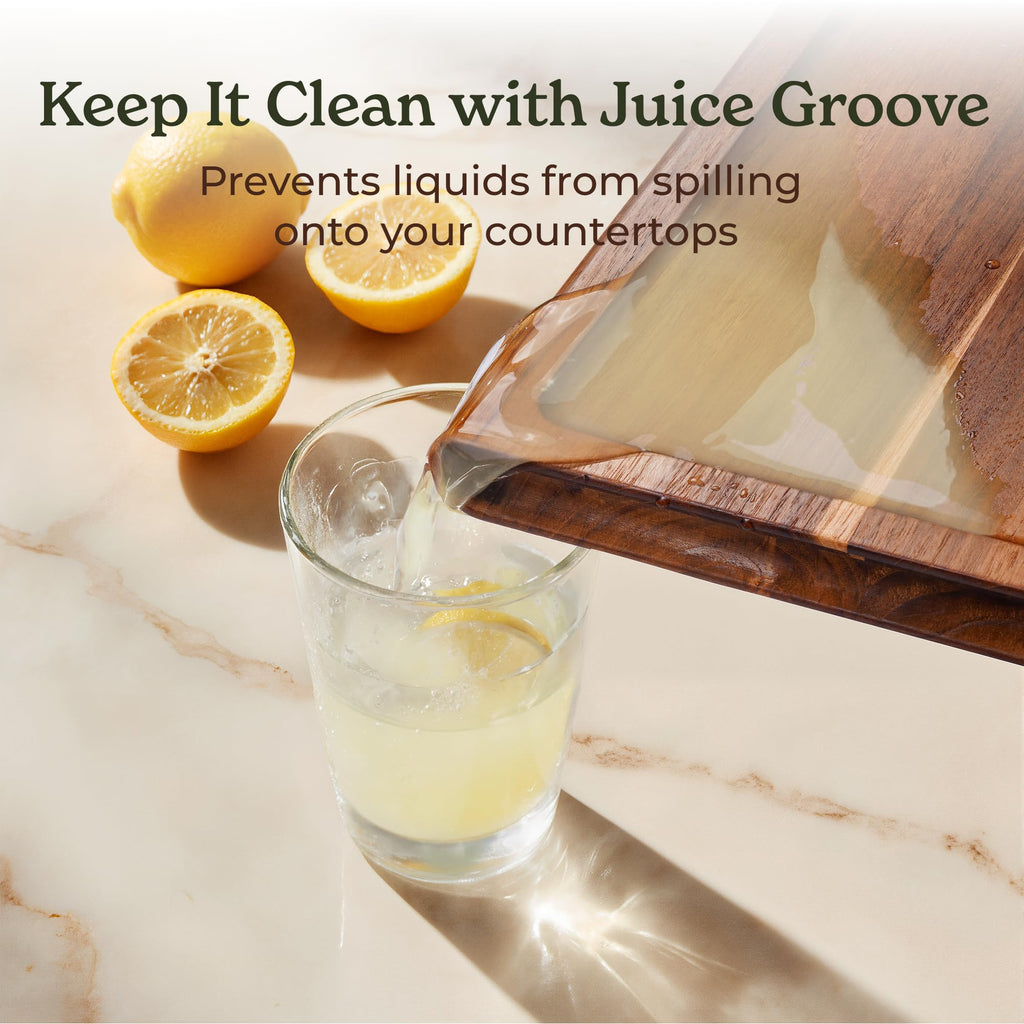 Smirly Non Toxic Larch Cutting Boards for Kitchen [1.2" Thickness][17"Extra Large] Cutting Chopping Board with Deep Juice Groove Heavy Duty & Easy Clean