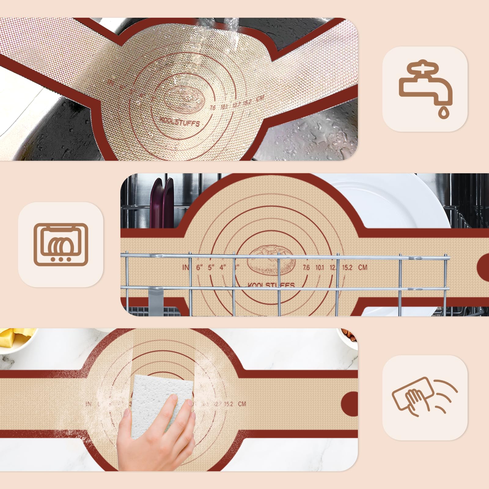 Silicone Bread Sling for Dutch Oven, 2 PCS Red Non-Stick & Reusable Bread Baking Supplies with Extra Long Handles, Easily Transfer Sourdough, Dishwasher Safe, Round