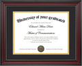 upsimples Diploma Frame 8.5 x 11 with Mat, Certificate Degree Document Frame, Displays Diploma Frame 11x14 without Mat, Classic Wood Grain with Gold Beading, Includes Black & Gold Mats, 1 Pack