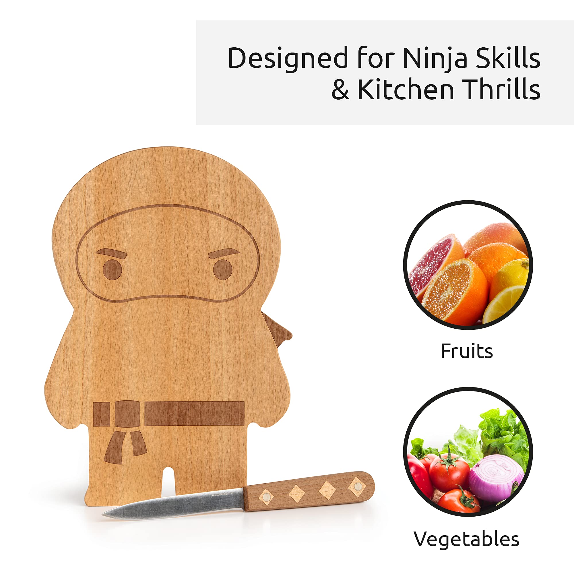 OTOTO Cutting Board - Wooden & Plastic Cutting Boards for Kitchen, Fun & Spooky Kitchen Gadgets, Housewarming & Goth Gifts, Dishwasher Safe (Bat, Plastic)