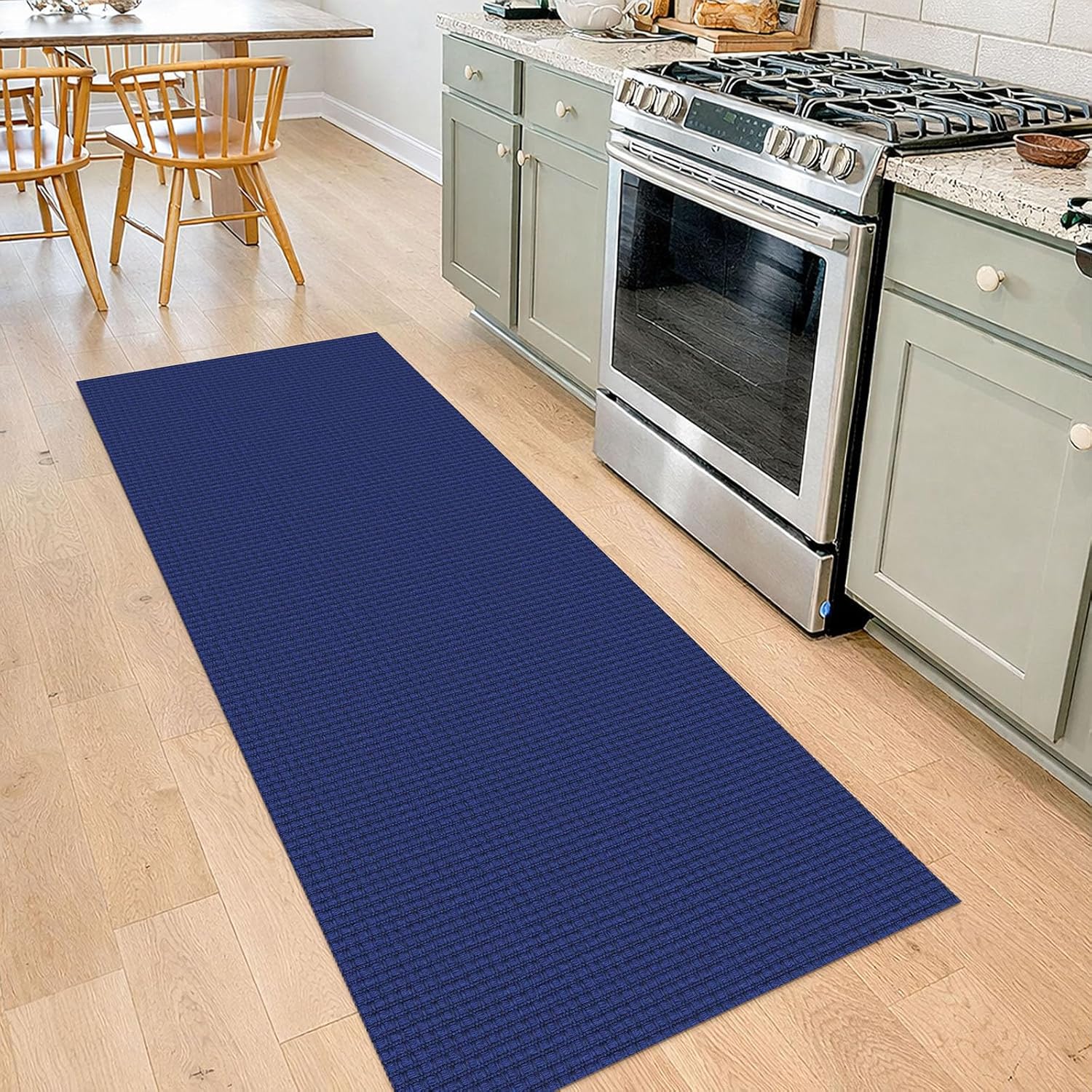 IOHOUZE Small Area Rug 2x3 Washable Woven Rugs for Entryway Non Slip Rubber Backed Kitchen Rugs Indoor Outdoor Doormat Throw Rug Floor Carpet for Entrance Front Door, Orange/Tan/Brown