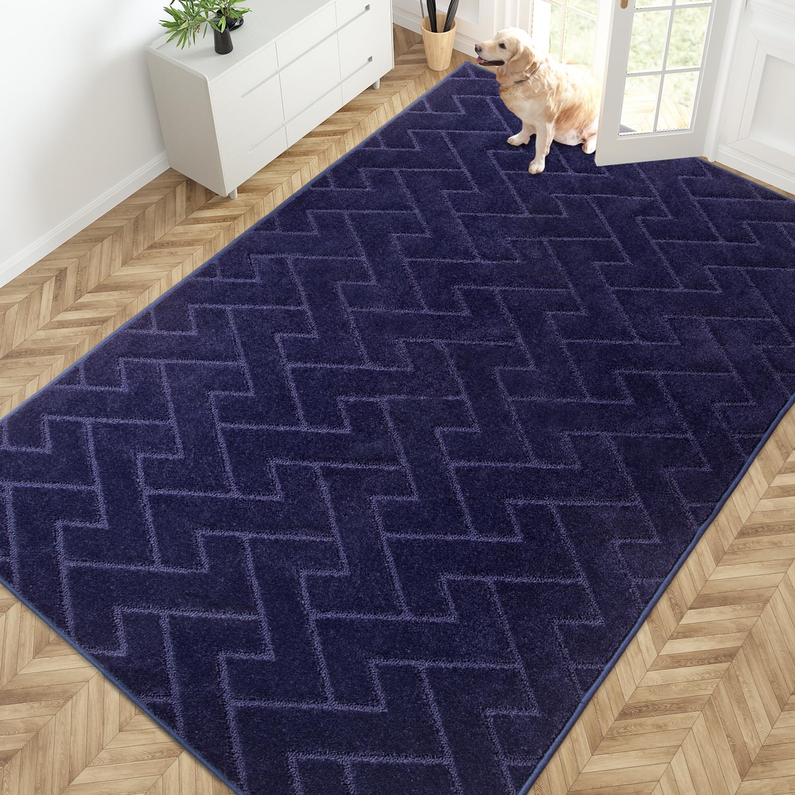 PURRUGS Dirt Trapping Door Mat 20" x 31.5", Non-Slip Machine Washable Entry Rug, Dog Doormat, Indoor Front Door Mat, Super Absorbent Entryway Rug for Muddy Shoes & Paws, Taupe