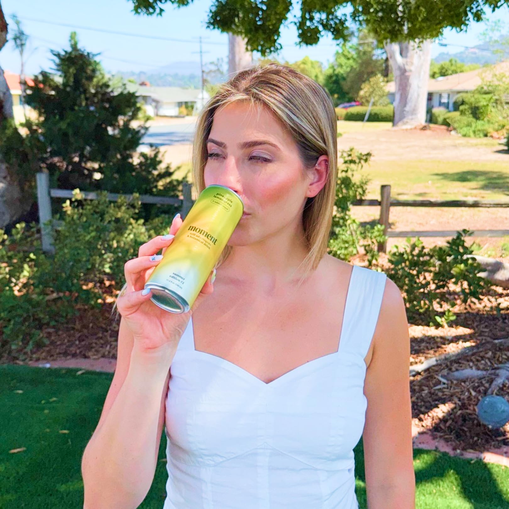 Moment Botanical Tea (Shark Tank) - Non Carbonated - Calm, Clarity & Relaxation with L-Theanine & Ashwagandha - Non Alcoholic Drinks - Sparkling Adaptogen Drink - 0 Sugar 0 Caffeine - 12 Pack 11.5 fl oz