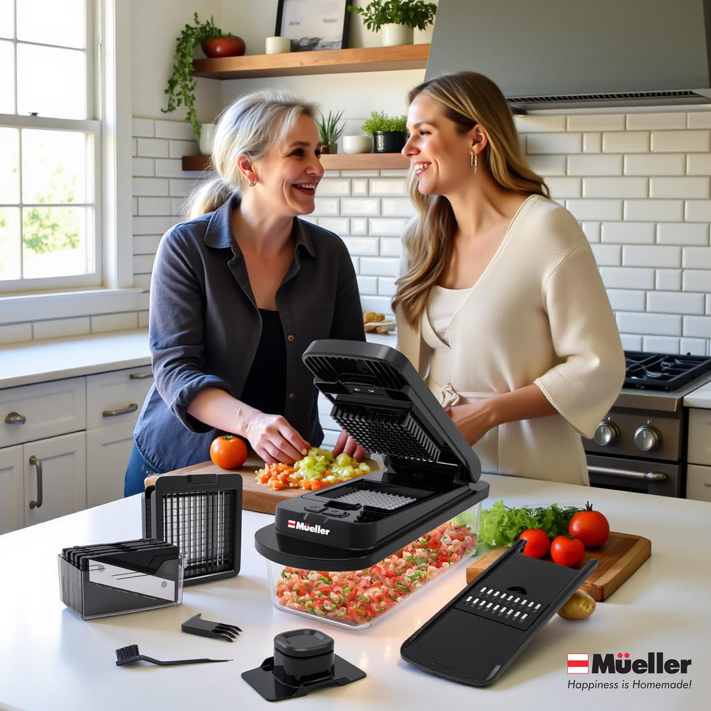 Mueller The Real Original Pro Chopper since 2013 Vegetable Chopper Mandoline Slicer, 8 Blade Food Veggie Chopper Onion Vegetable Cutter with Container, Kitchen Gadgets & Essentials, (10 in 1)