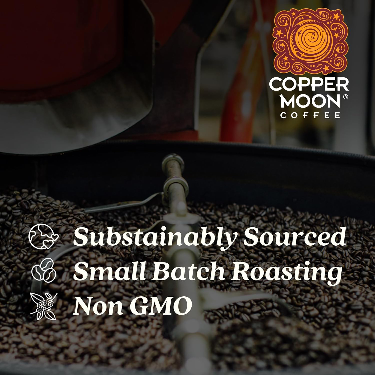 Copper Moon Medium Roast Whole Bean Coffee, Stargazer Blend, 2 Lb