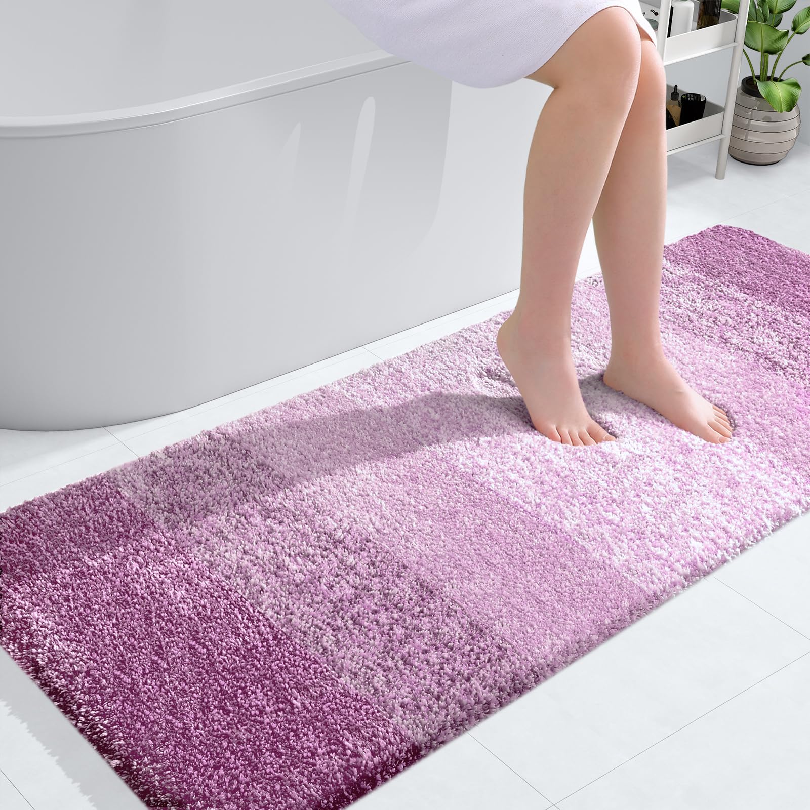 OLANLY Bathroom Rugs Mat 30x20, Extra Soft Absorbent Microfiber Bath Rugs, Rubber Backing, Quick Dry, Machine Washable Bath Mats for Bathroom Floor, Tub and Shower, Home Decor Accessories, Grey
