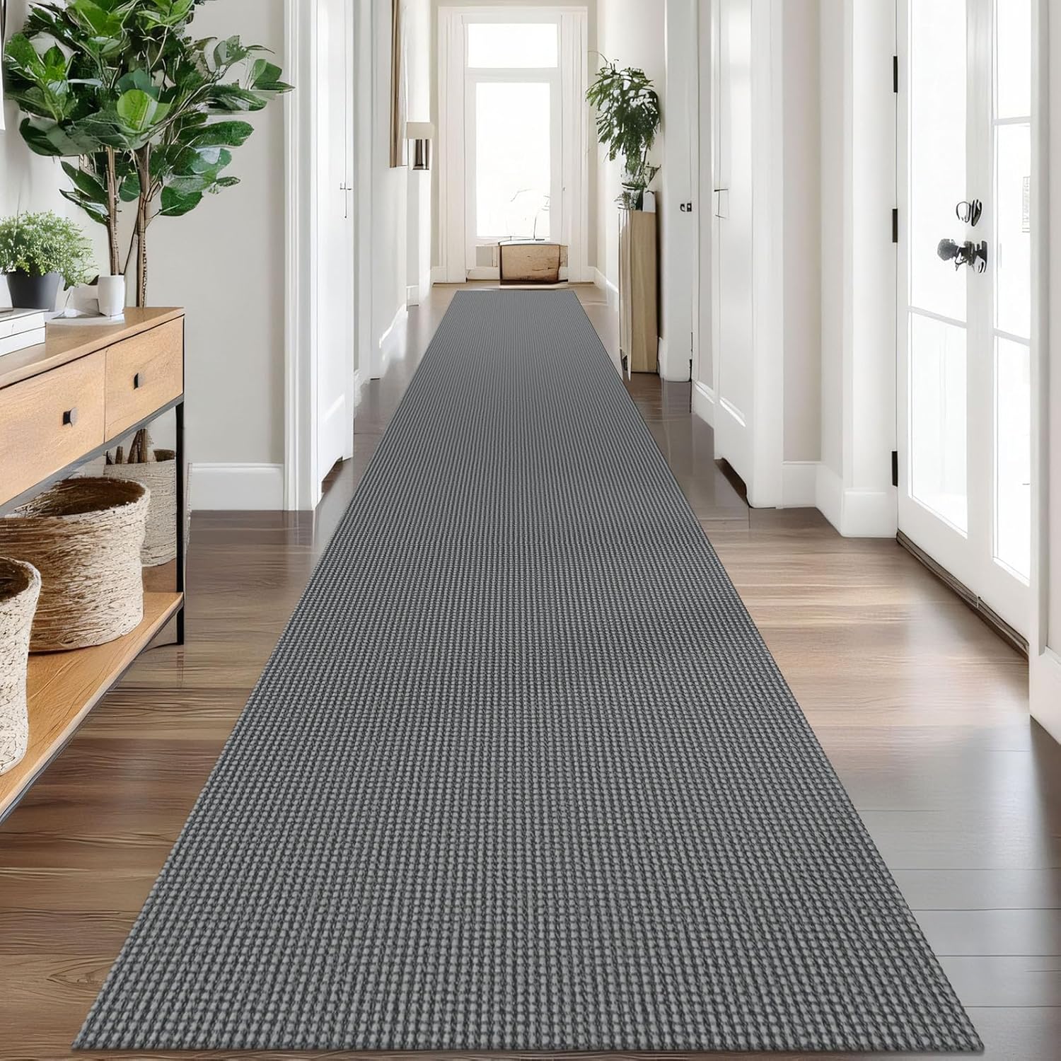 IOHOUZE Small Area Rug 2x3 Washable Woven Rugs for Entryway Non Slip Rubber Backed Kitchen Rugs Indoor Outdoor Doormat Throw Rug Floor Carpet for Entrance Front Door, Orange/Tan/Brown