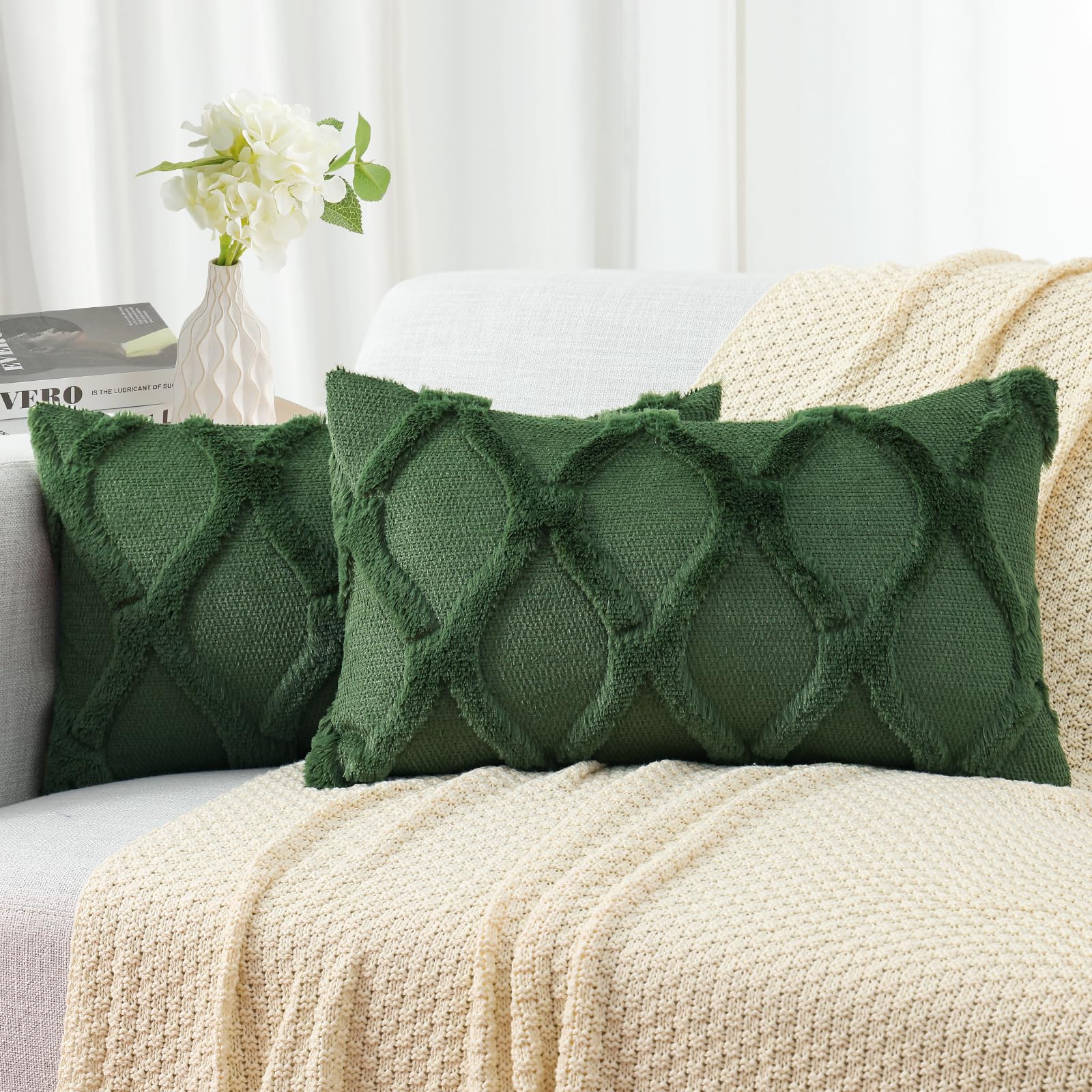 Faux Fur Throw Pillow Covers