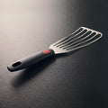 Fish Spatula with Heat Resistant Silicone Handle, Thin & Flexible Slotted Spatula, Great Cooking Utensils for Flipping/Frying/Turning, Curved Stainless Steel Blade 3" x 6", Size 11"