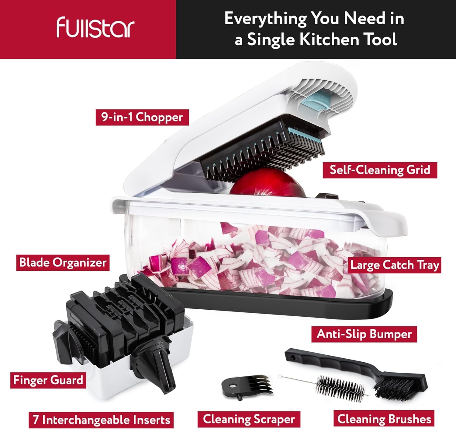fullstar 9 in 1 Chopper And 50 Pack Food Container