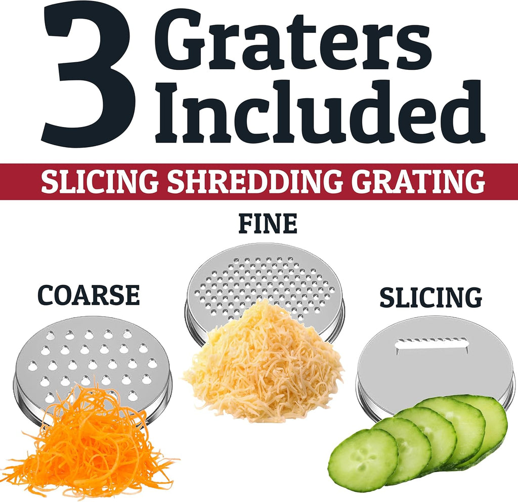 Priority Chef Stainless Steel Mixing Bowls with Lids Set, 3 Grater Attachments, Airtight Lids, Non-Slip Silicone Base Mixing Bowl Set, Large Prep Metal Mixing Bowls for Kitchen, Black