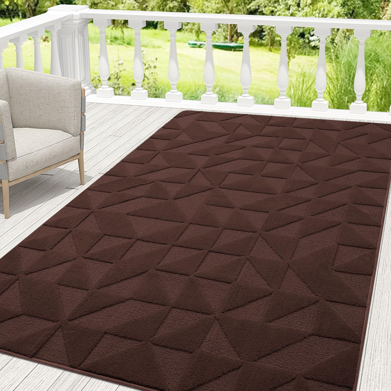 OLANLY Door Mats Indoor, Non-Slip, Absorbent, Dirt Resist, Entrance Washable Mat, Low-Profile Inside Entry Doormat for Entryway (32x20 inches, Grey)