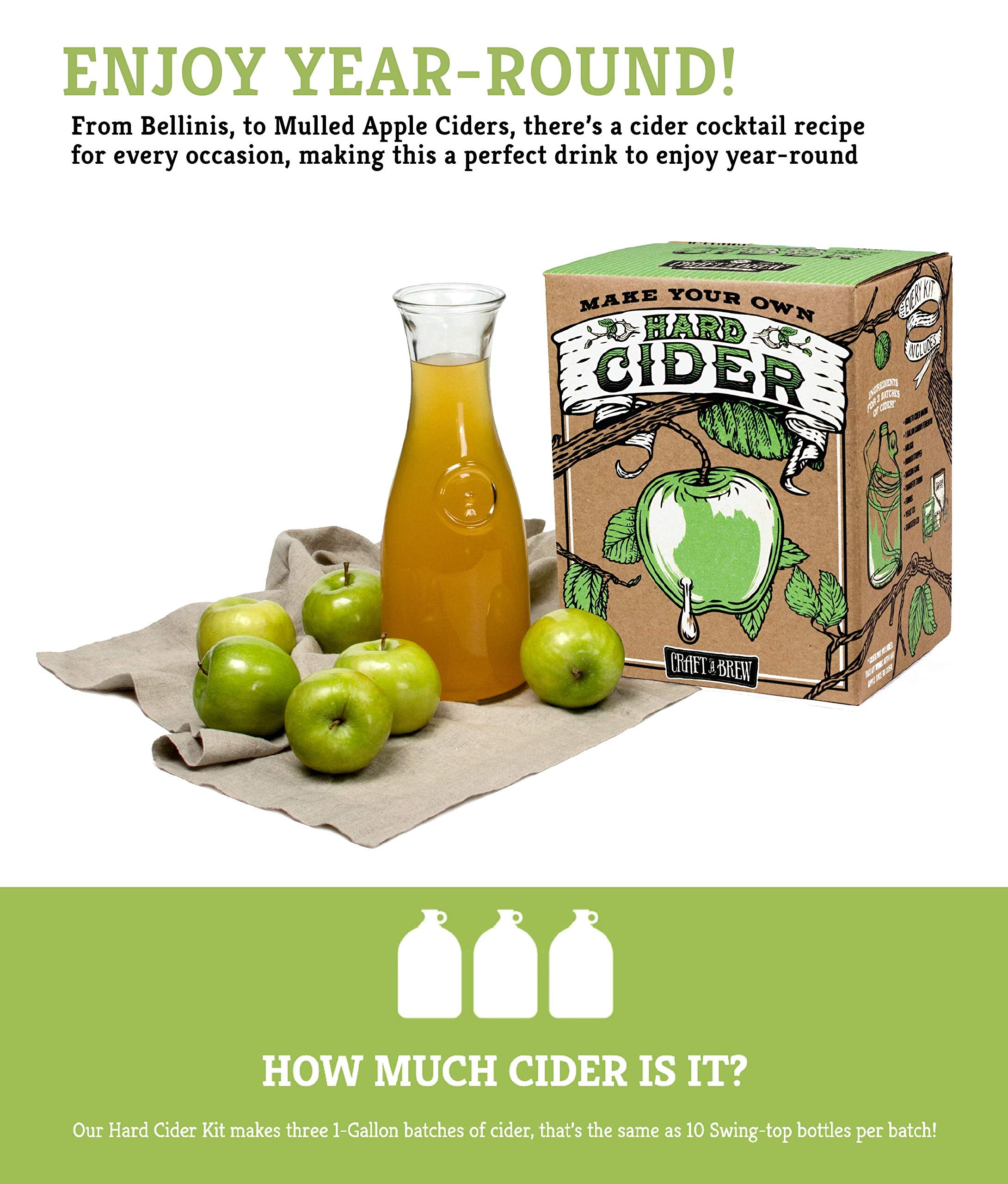 Craft A Brew - American Pale Ale - Beer Making Kit - Make Your Own Craft Beer - Complete Equipment and Supplies - Starter Home Brewing Kit - 1 Gallon