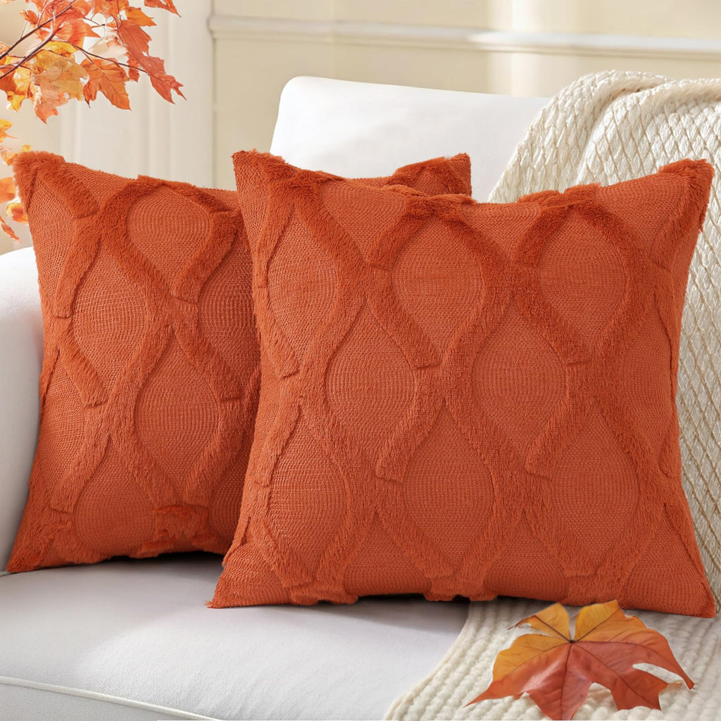 Faux Fur Throw Pillow Covers