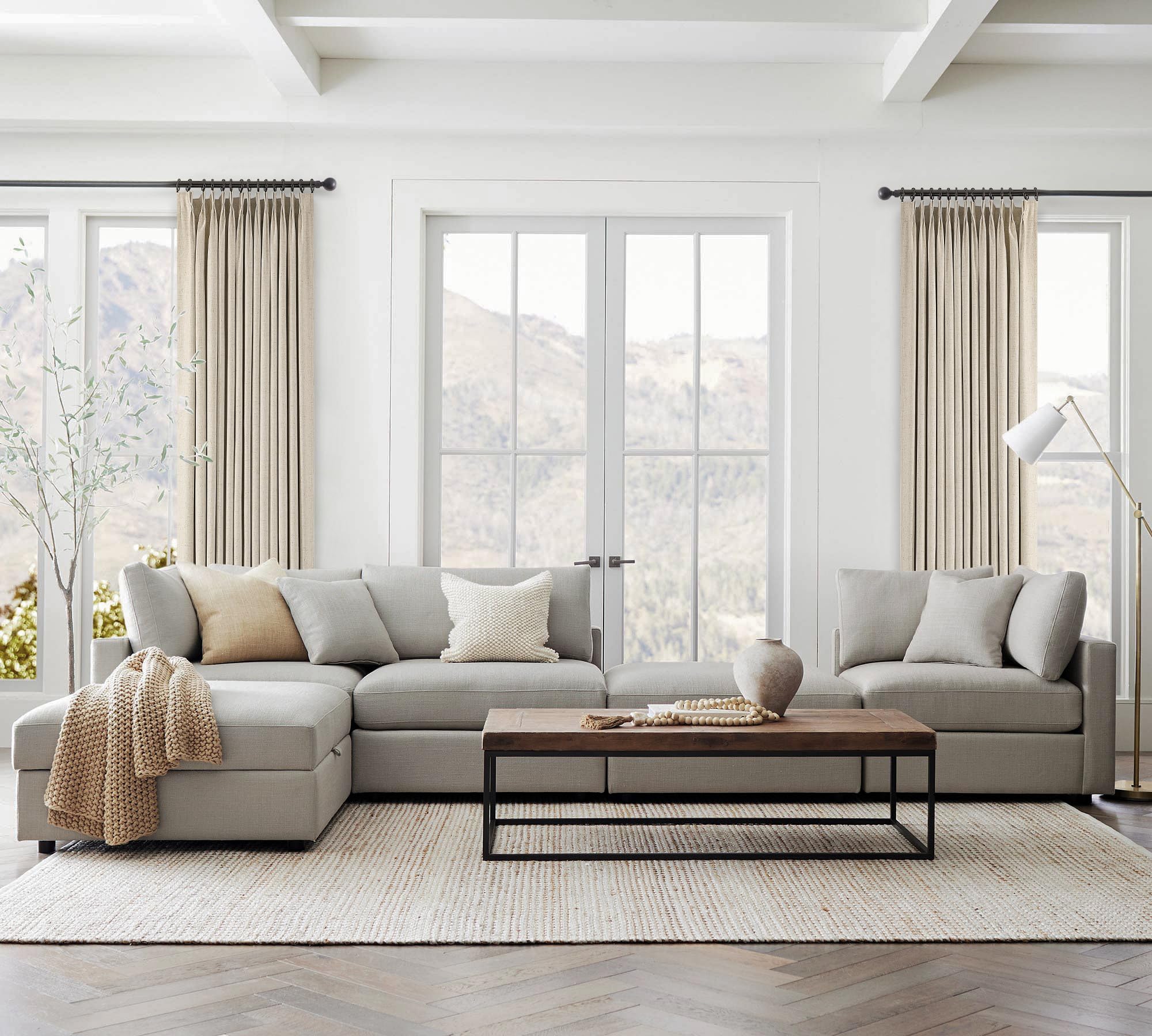 Topfinel Extral Wide Curtains, Pinch Pleated 100% Blackout Linen Drapery Panels with Hooks, Pinch Pleat Drapes for Patio Sliding Door Large Window Living Room Track, 72" Wx96 L 2 Panel