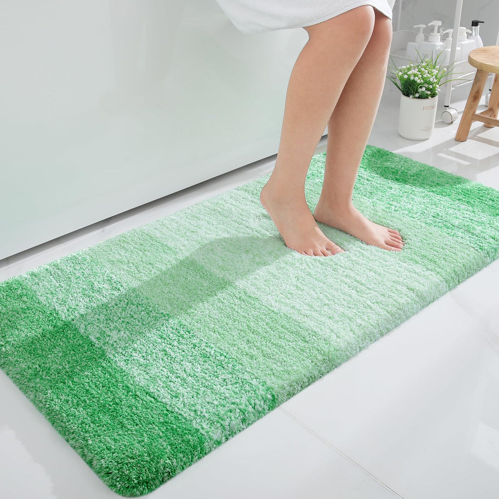 OLANLY Bathroom Rugs Mat 30x20, Extra Soft Absorbent Microfiber Bath Rugs, Rubber Backing, Quick Dry, Machine Washable Bath Mats for Bathroom Floor, Tub and Shower, Home Decor Accessories, Grey