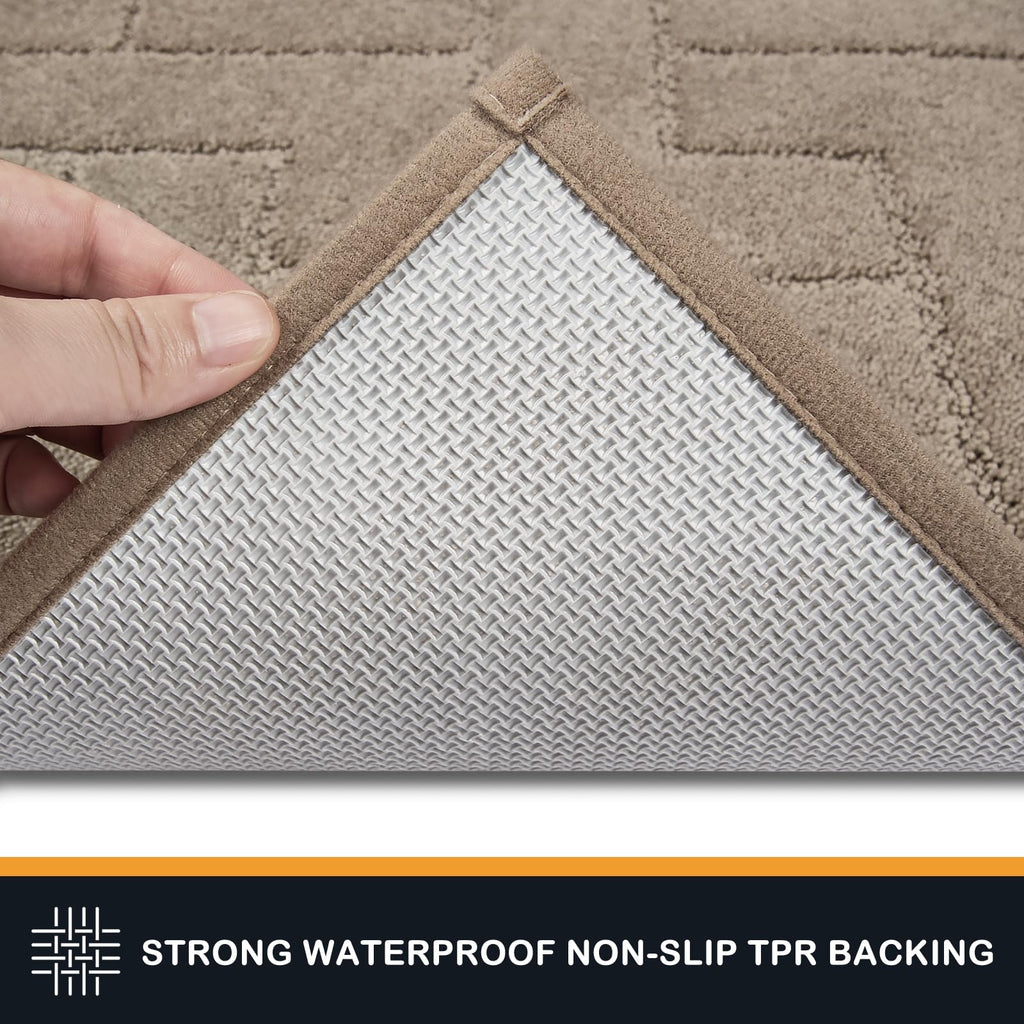 PURRUGS Dirt Trapping Door Mat 20" x 31.5", Non-Slip Machine Washable Entry Rug, Dog Doormat, Indoor Front Door Mat, Super Absorbent Entryway Rug for Muddy Shoes & Paws, Taupe