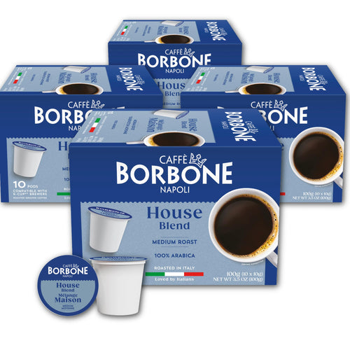 Caffè Borbone Italian Roast Coffee (60 Count) – Medium Dark Roast, Arabica & Robusta Blend, Roasted in Italy for a Bold, Smooth Taste – Single Serve Coffee Pods Compatible with K-Cup Brewers
