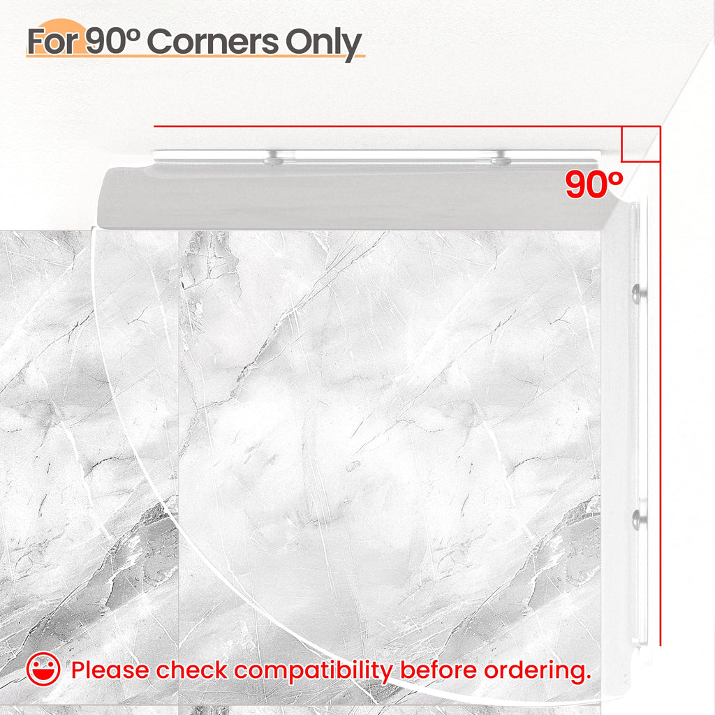upsimples 4 Pack Acrylic Corner Floating Shelves, 10 in Clear Hanging Shelves with Cable Management Design, Wall Mounted Corner Storage Organizer for Bathroom, Bedroom, Living Room, Kitchen