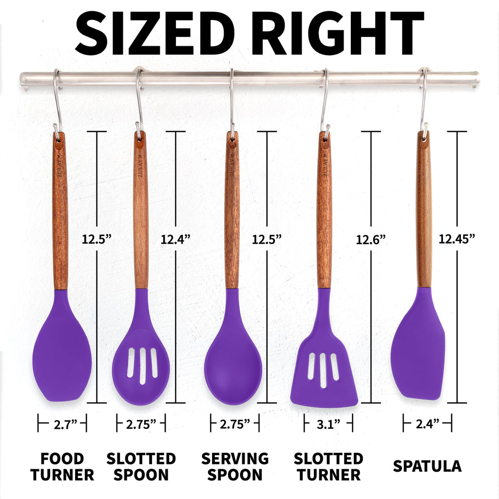 Zulay Kitchen 5 Piece Silicone Utensil Set