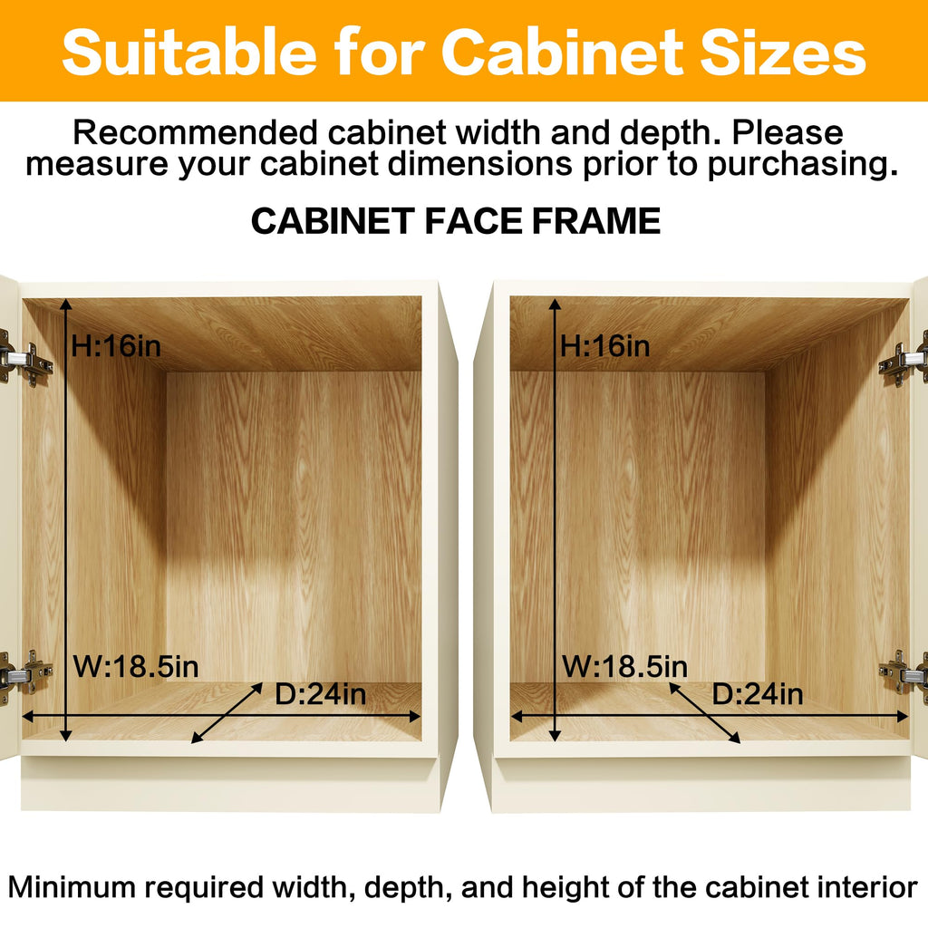 2-Tier Kitchen Cabinet,Pull Out Cabinet Organizer,Shelf and Drawer Organizer Slide Out Pantry Storaqe Basket in Multiple Sizes (12" W x21 D)
