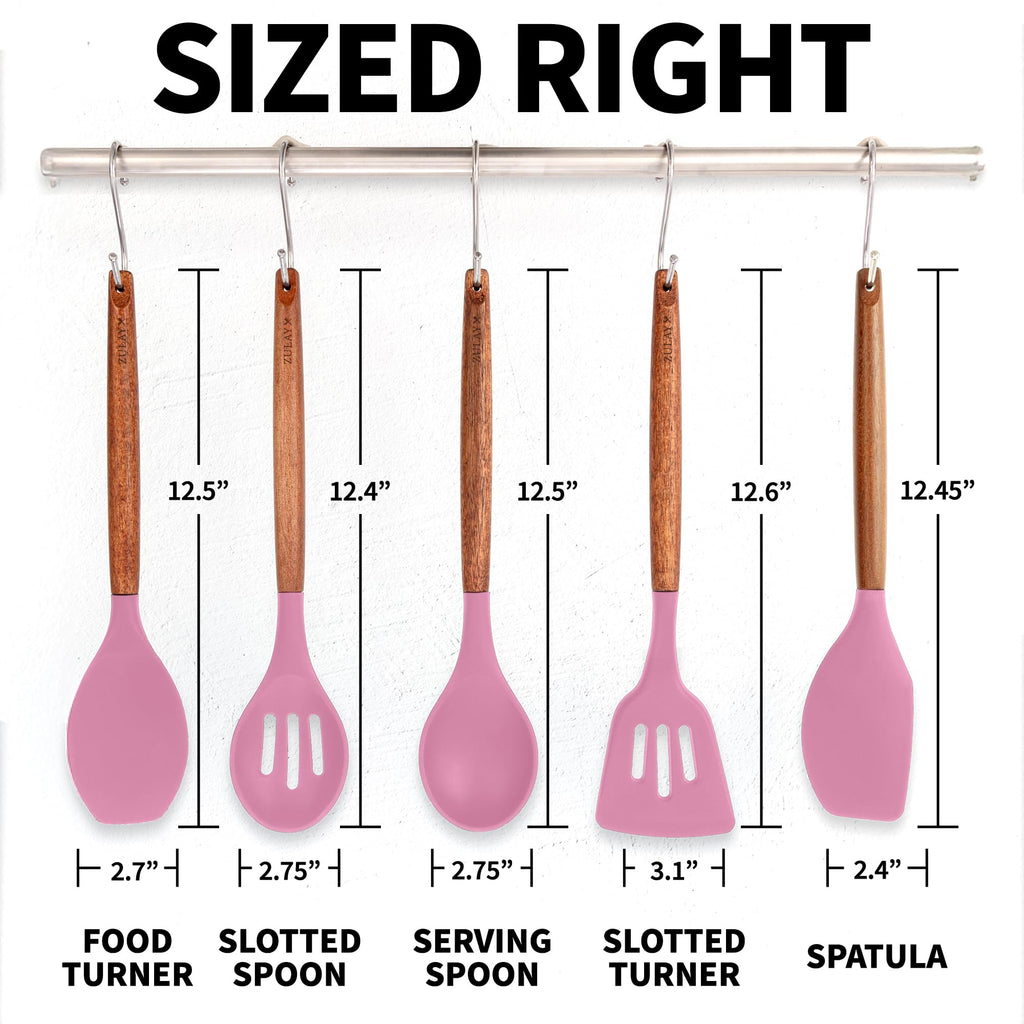 Zulay Kitchen 5 Piece Silicone Utensil Set