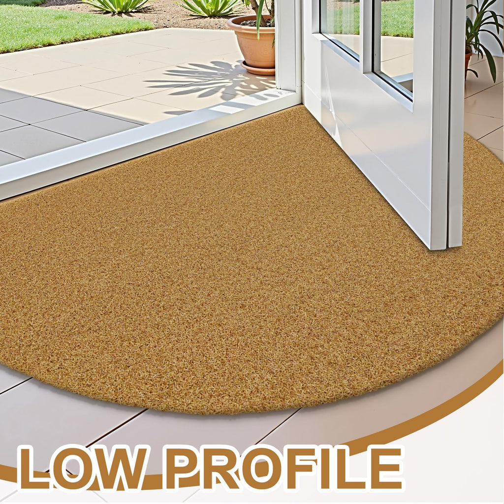 OLANLY Front Door Mat, Low Profile Doormat, Stain and Fade Resistant, Easy to Clean, for Indoor and Outdoor Entrances, Patio Porch or Entryway, Brown (30x17 Inch, Home Sweet Home)