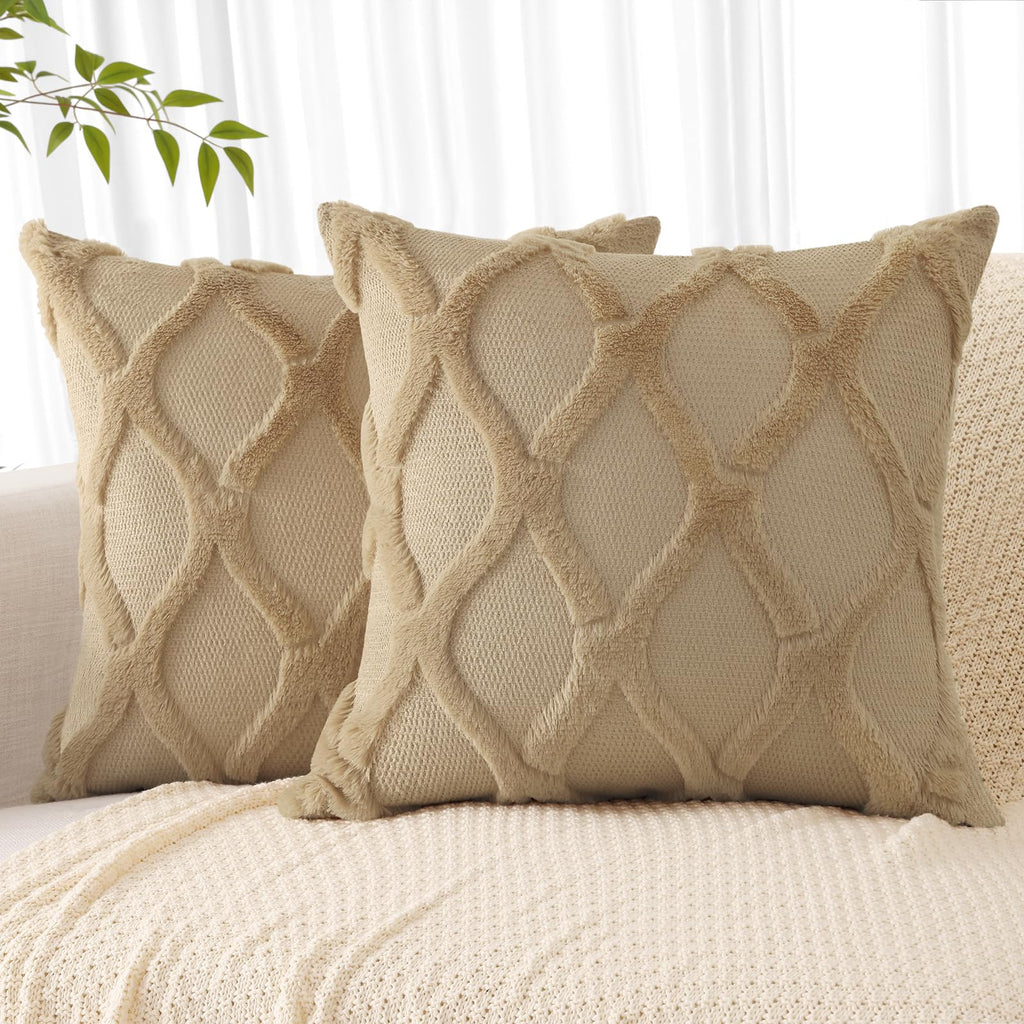 Faux Fur Throw Pillow Covers