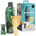 New - OTOTO Sip Safari Jungle Cocktail Shaker Set - Bartender Kit with Lion Cap, Bar Cart Accessories, Bartender Bar Accessories, Party Essentials, Cute Accessories, Unique Gifts, Kitchen Must Haves