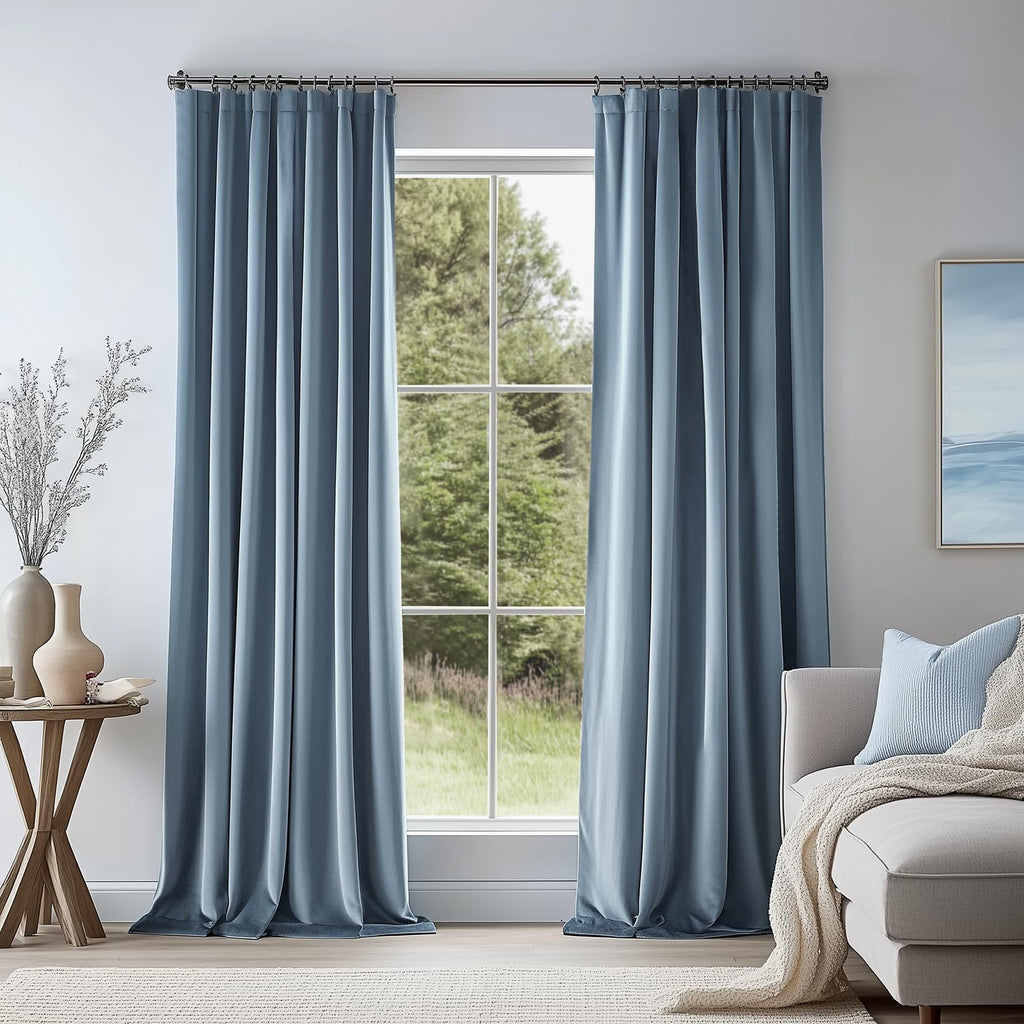 Topfinel Olive Green Velvet Blackout Curtains 84 Inches Long, Soundproof Room Darkening Dark Green Forest Green Thermal Insulated Boho Elegant Moody Back Tab Curtains for Living Room Bedroom 2 Panels