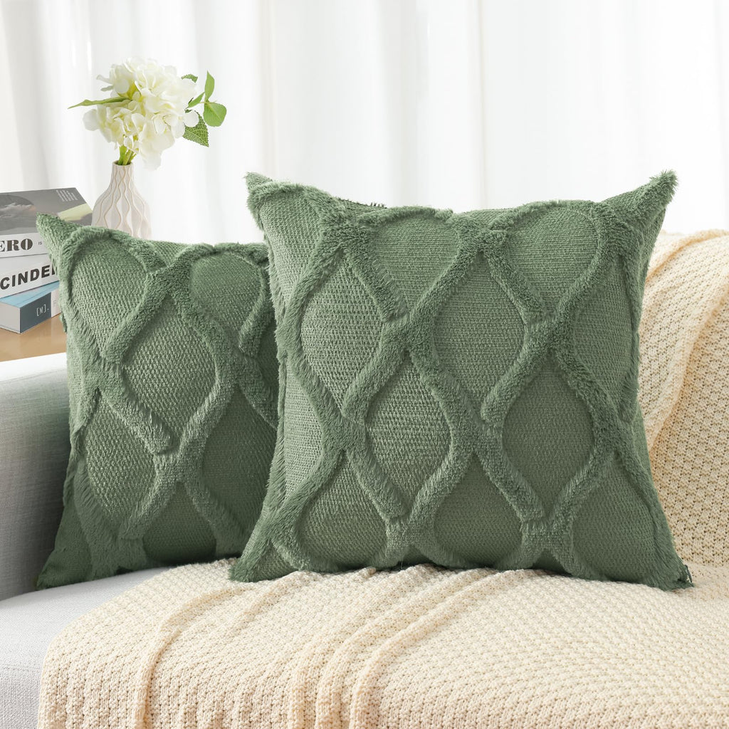 Faux Fur Throw Pillow Covers