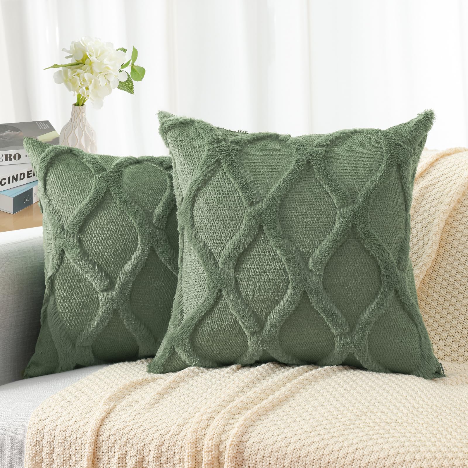Faux Fur Throw Pillow Covers
