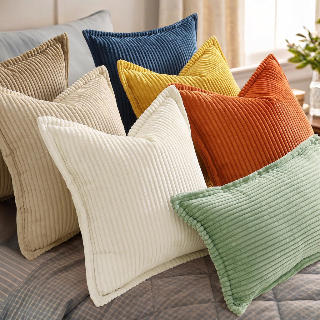 Cream White Throw Pillow Covers